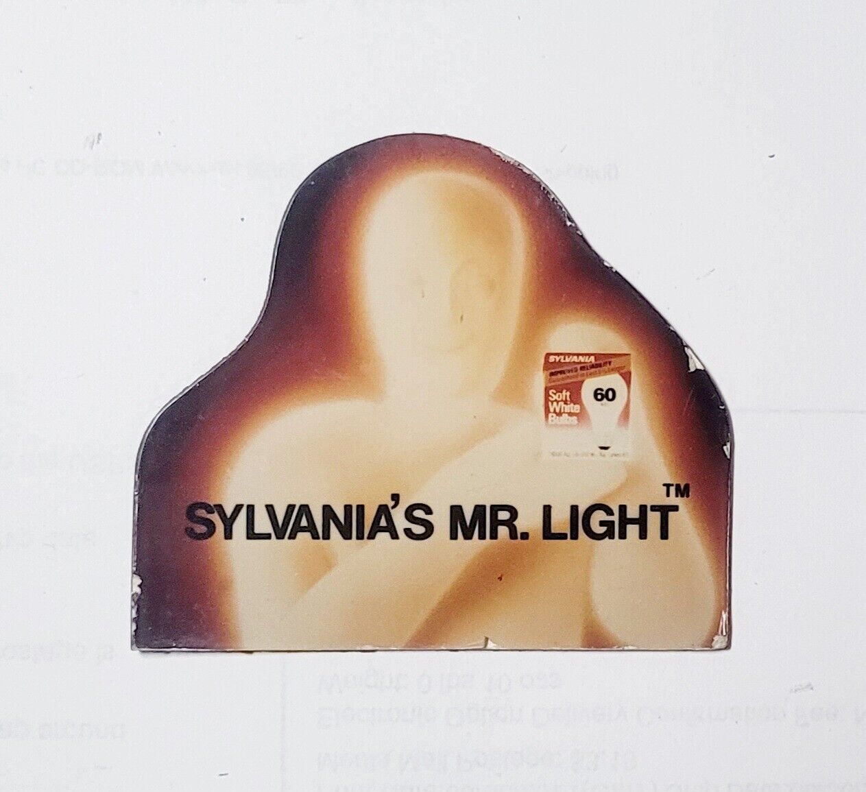 Sylvania's Mr. Light Refrigerator Magnet Advertising Rubber 