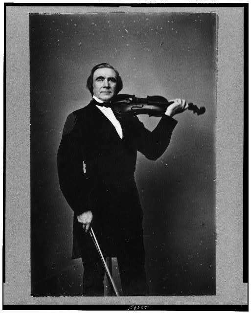 Ole Bornemann Bull,holding violin,Norwegian violinist,composer,musician,1860