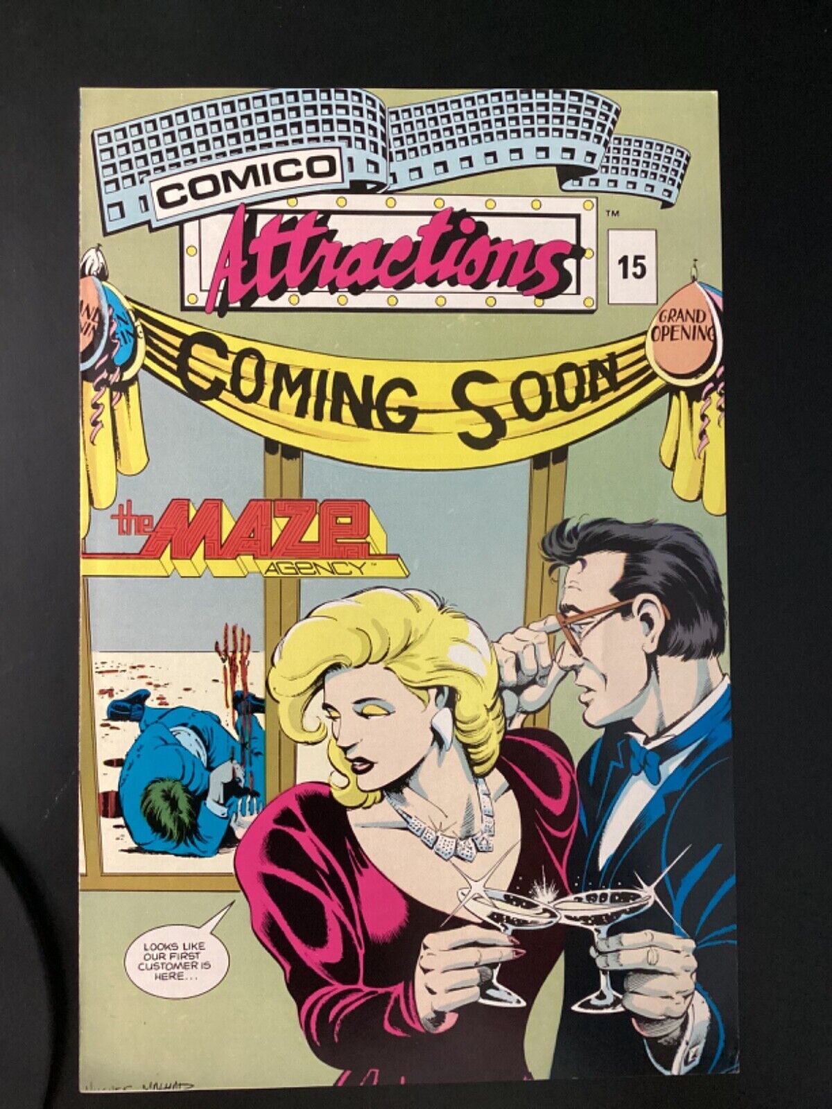 Comico, Attractions #15, Very Very HTF, Rare Preview Flyer, Adam Hughes Look