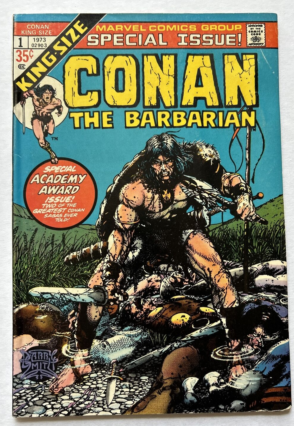 CONAN The Barbarian King Size #1 Special Issue - Marvel 1973 Barry Smith Cover