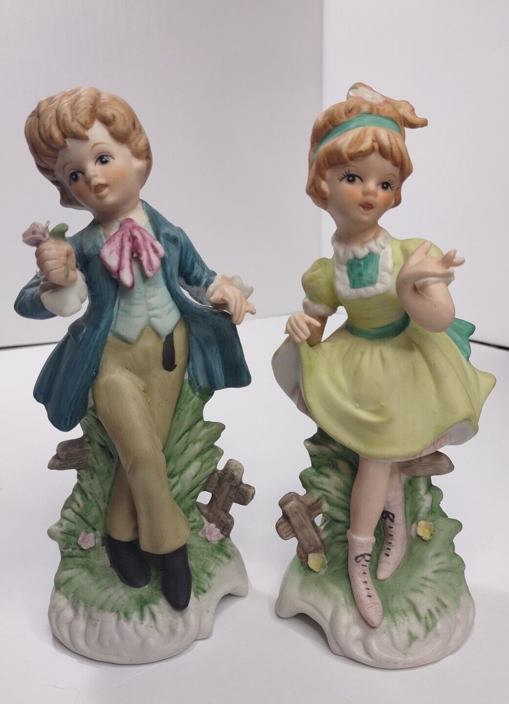 Vintage FBIA Taiwan Porcelain Boy & Girl C-8823 RARE Cute Rep. Of China Collect