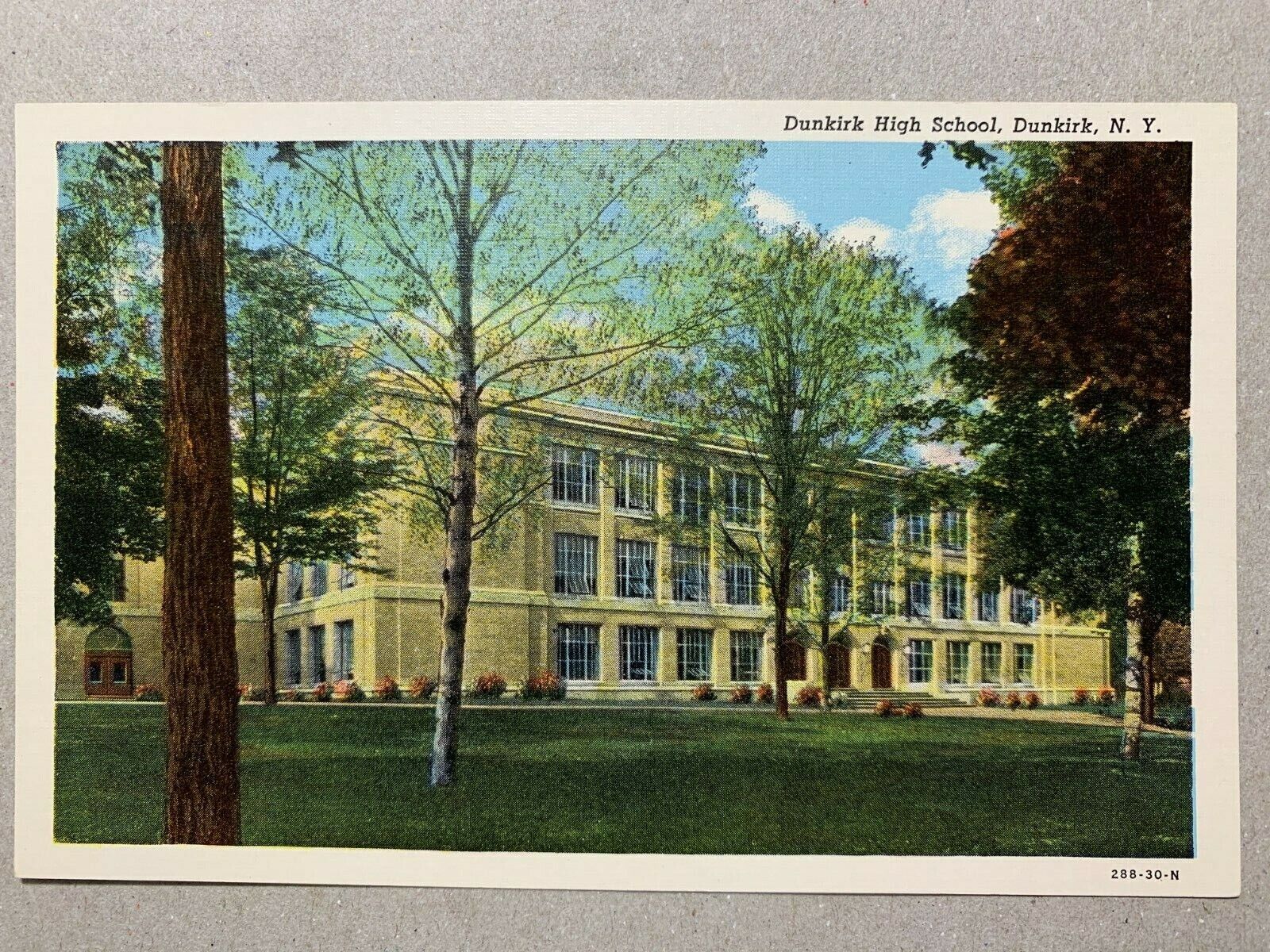 Postcard Dunkirk NY - High School