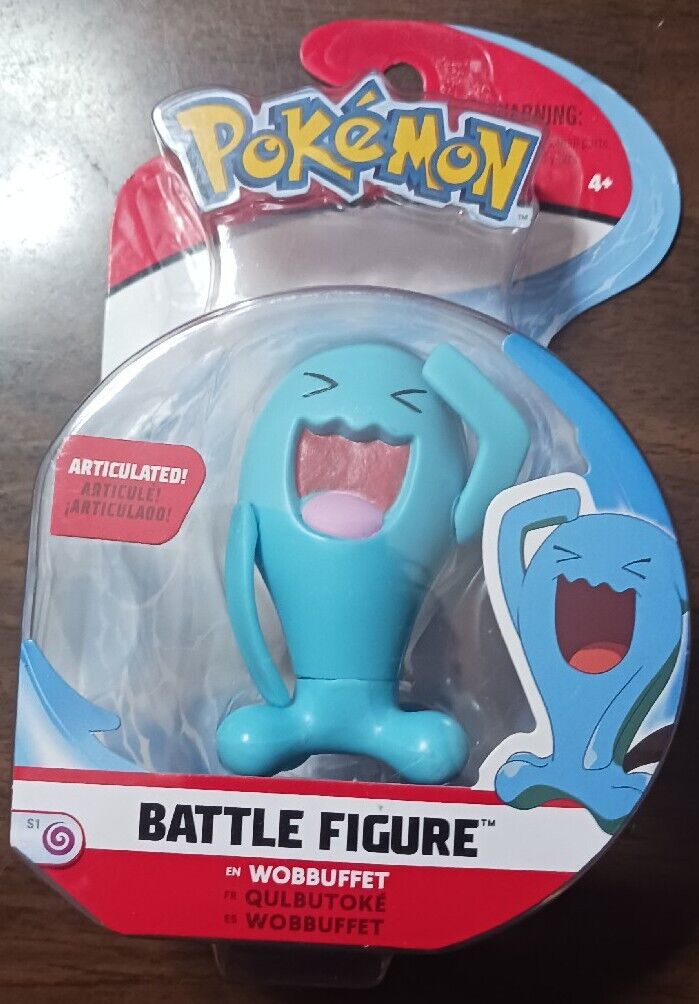 2018 Wobbuffet Articulated Pokemon Battle Figure WCT S1 Wicked Cool Toys NEW