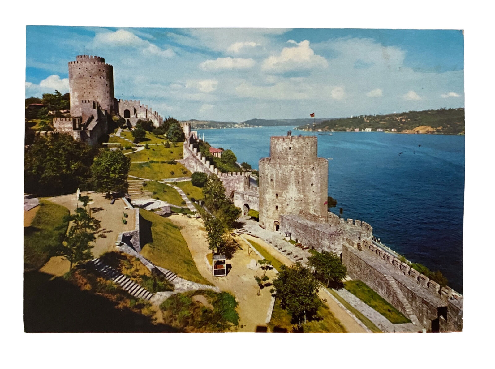 1969 Istanbul Turkey Rumelihisarı Rumelian Fortress Castle Postcard Stamped