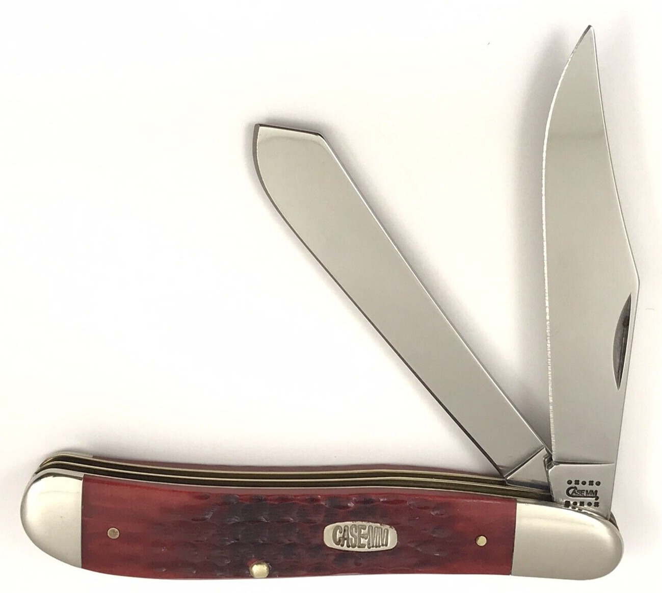 174/500 Case XX Millennium Red Bone Dogleg Trapper Pocket Knife 6240 SS 9894-LLQ