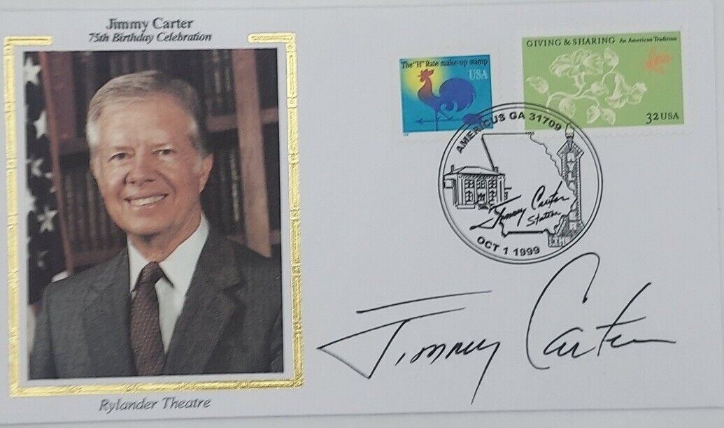  Jimmy Carter Signed 75th Birthday Cover