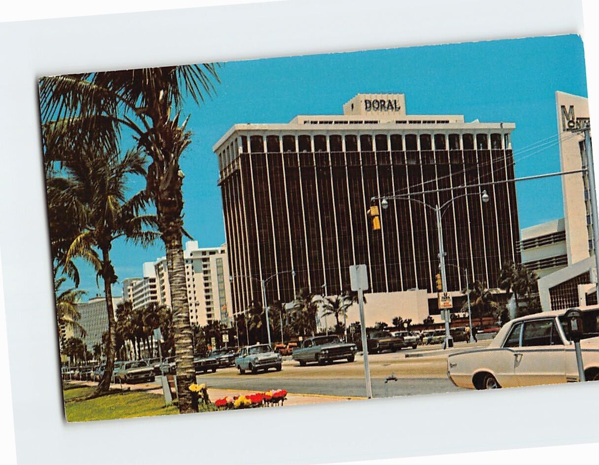 Postcard A view of Collins Avenue on Miami Beach Florida USA