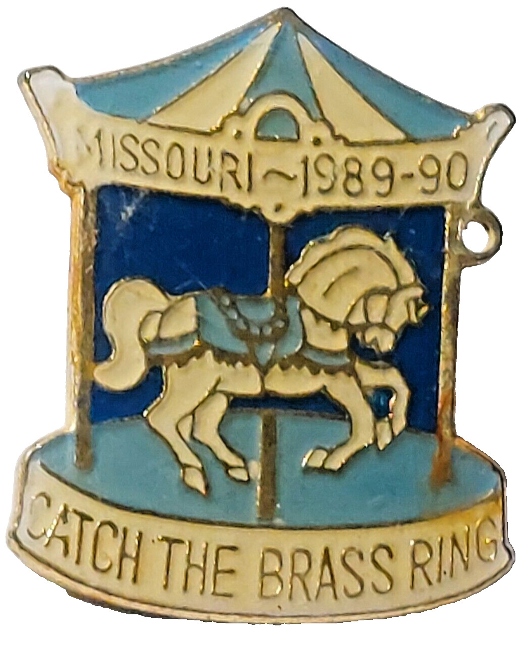 VFW Missouri 1989-1990 Catch The Brass Ring  Lapel Pin