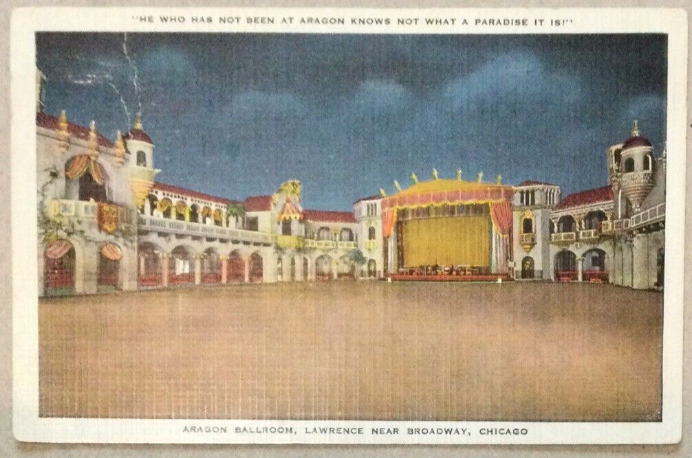 Aragon Ballroom Chicago, IL Postcard, 1938