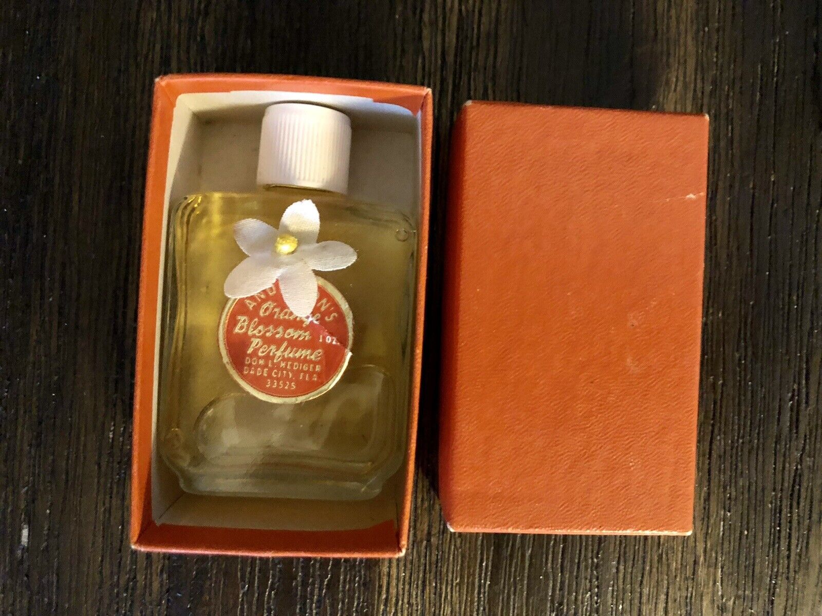 RARE Vintage Anderson’s Orange Blossom Perfume 1 oz Original Box Souvenir FL HTF