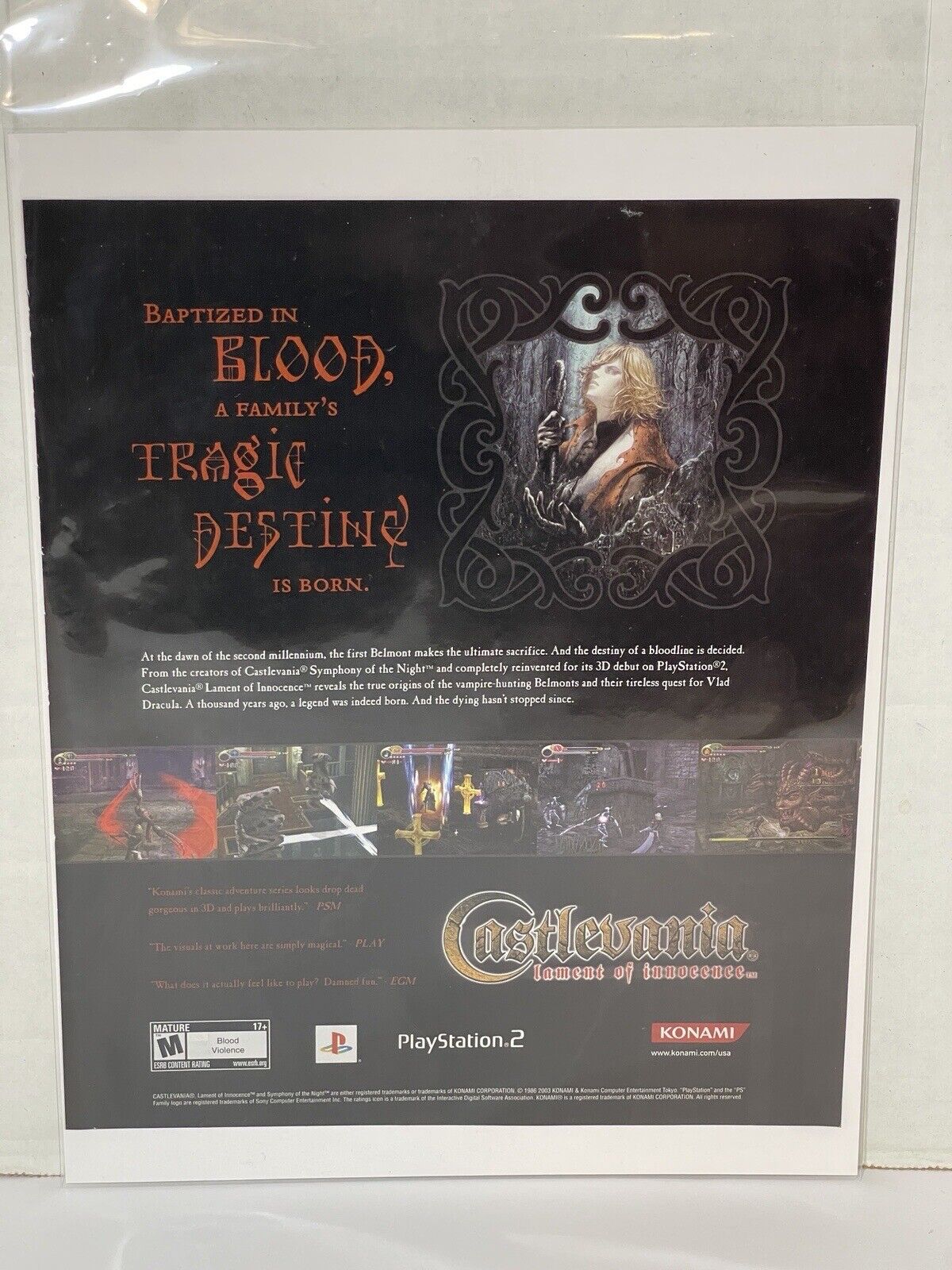 CastleVania: Lament Of Innocence  -  Vintage Gaming Print Ad / Poster / Wall Art