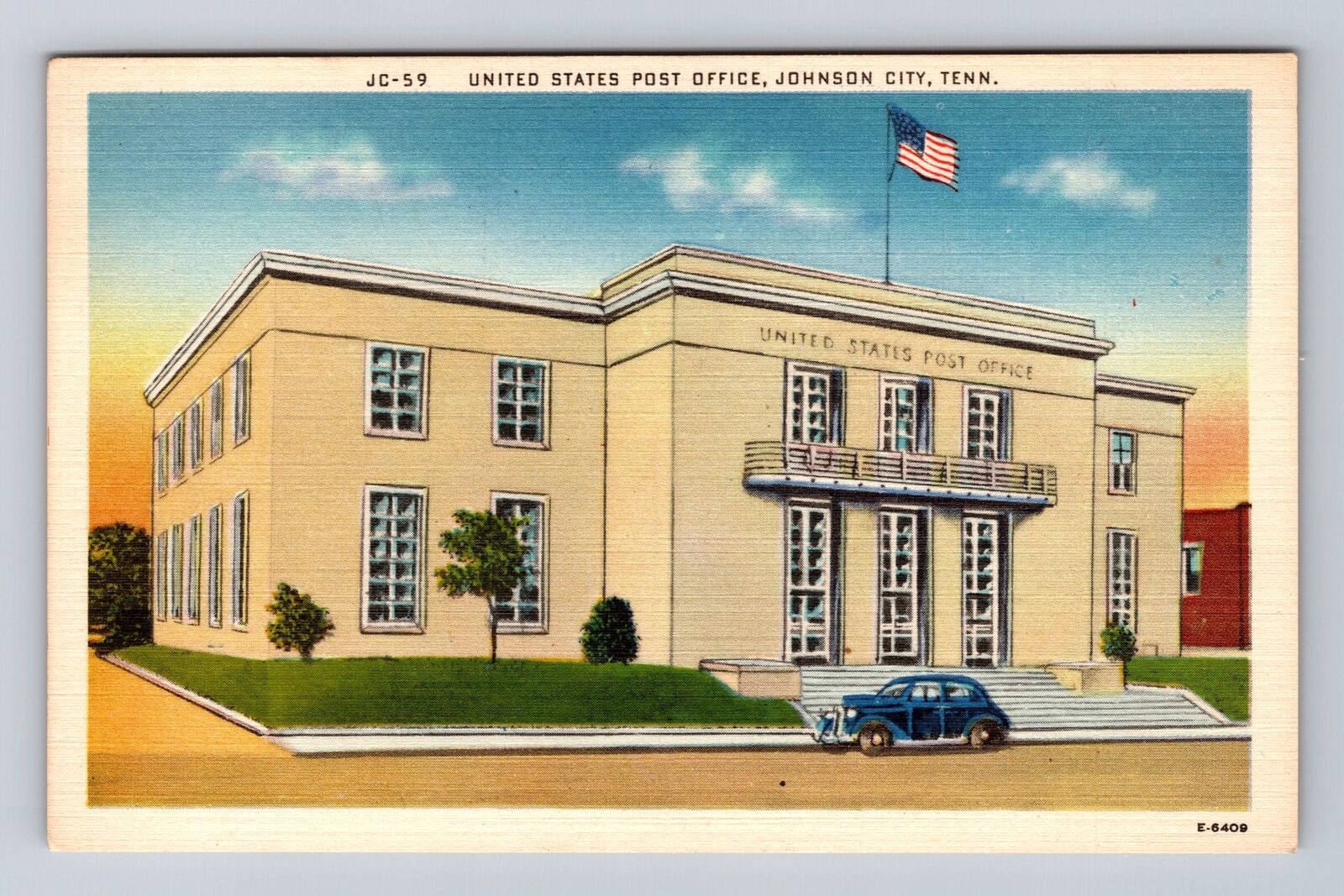 Johnson City TN-Tennessee, United States Post Office, Antique Vintage Postcard
