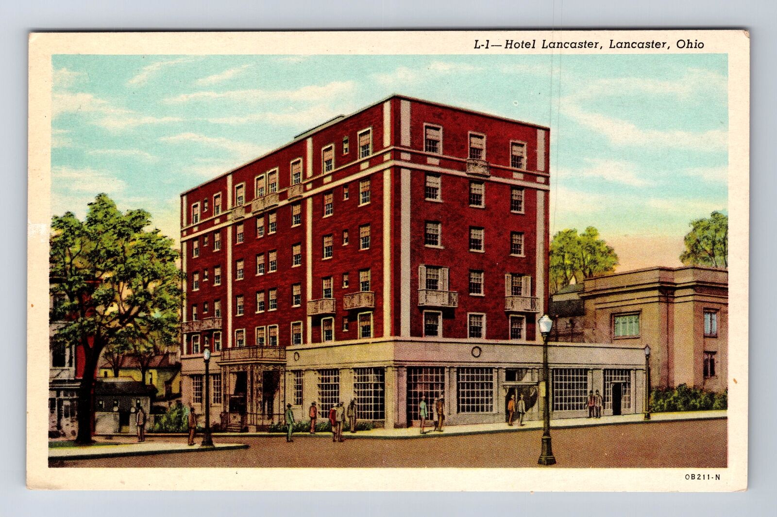 Lancaster OH-Ohio, Hotel Lancaster, Advertising, Antique, Vintage Postcard