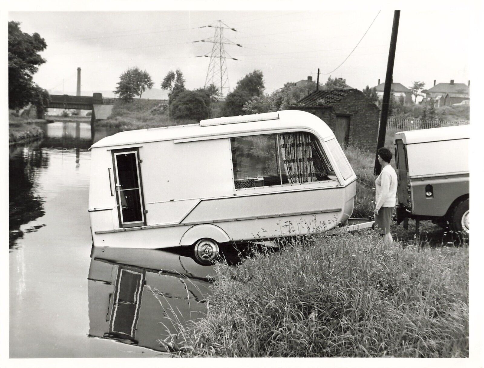 Creighton Caravans The Gull 1968 Press Photo Lancashire Amphibious Camper *P104b