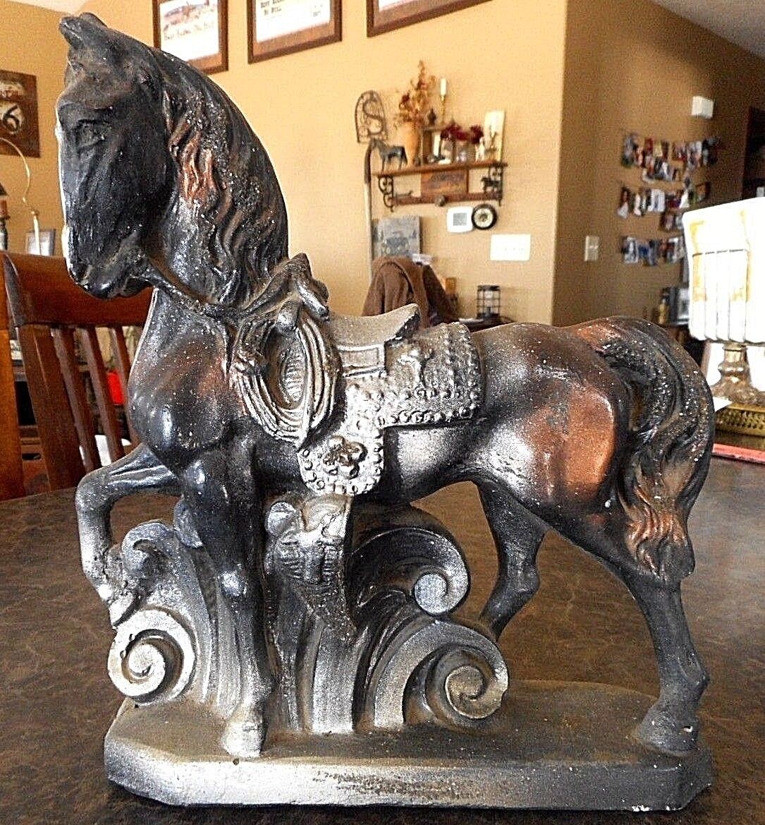 Chalkware Horse Vintage Sparkling Rare Farmhouse Decor Sparkly Figurine Western