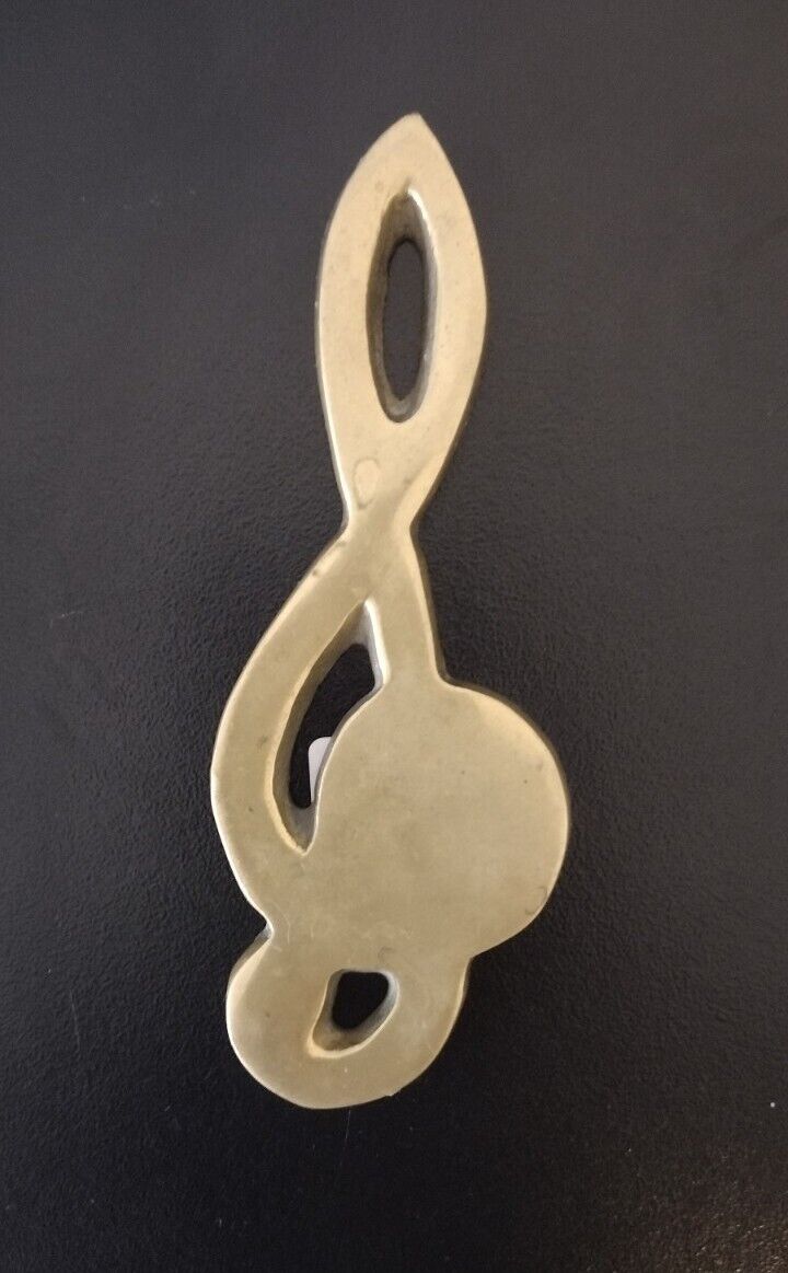 Vintage Brass Musical Notes Paperweights
