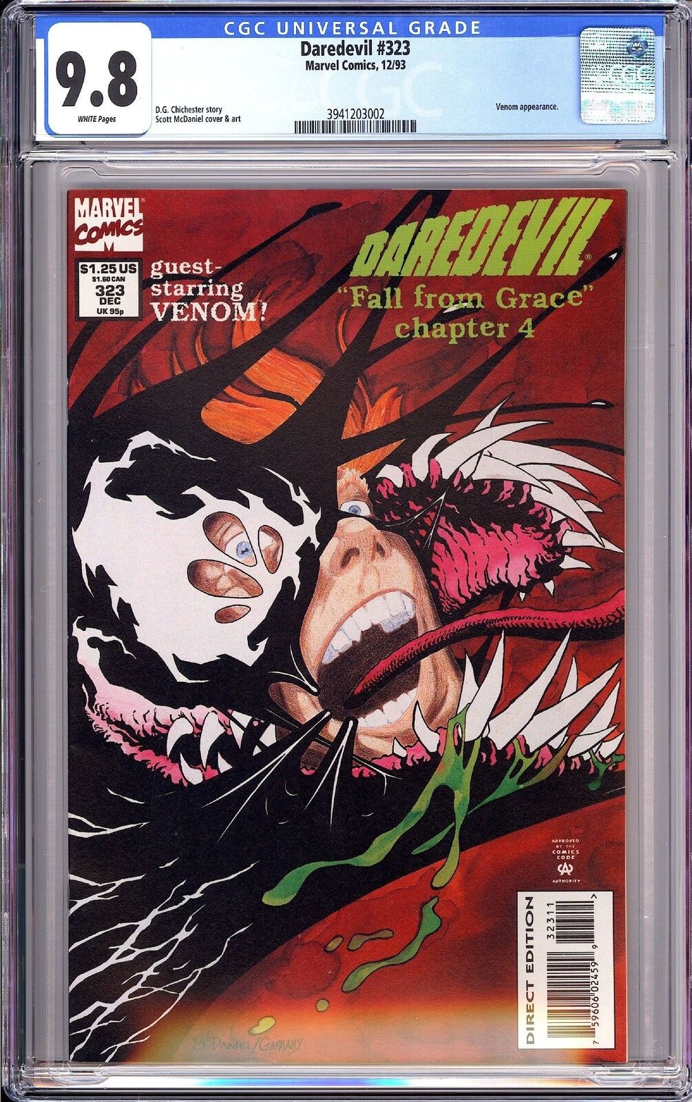 Daredevil #323 CGC 9.8 1993 3941203002 Venom Appearance NETFLIX