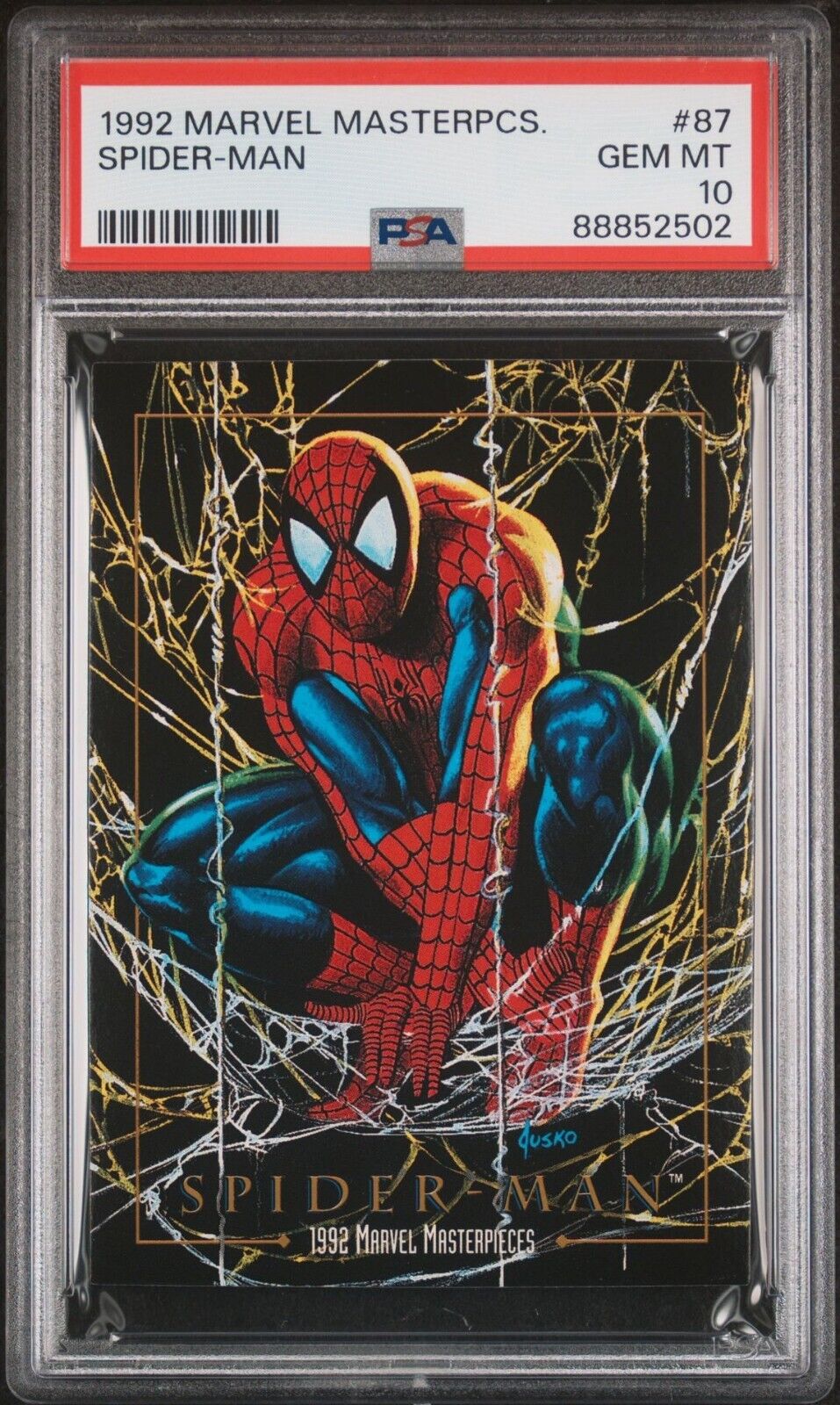 1992 Marvel Masterpieces #87 Spider-man PSA 10 GEM MINT