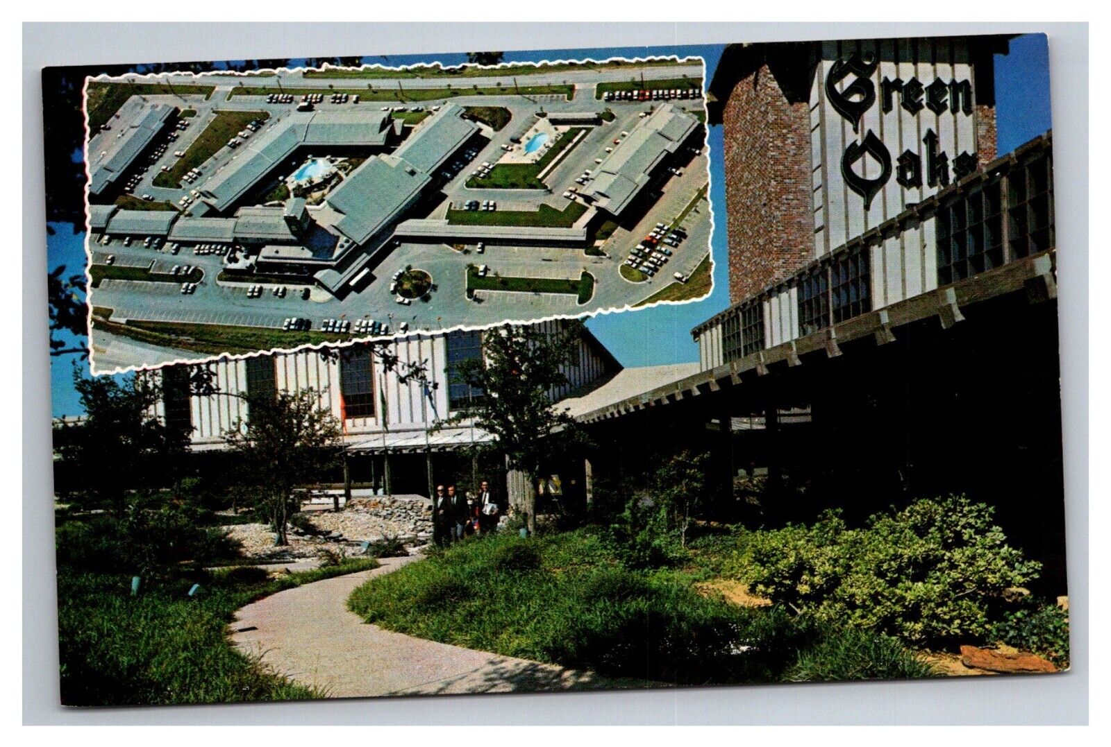 Postcard Fort Worth Texas Green Oaks Inn