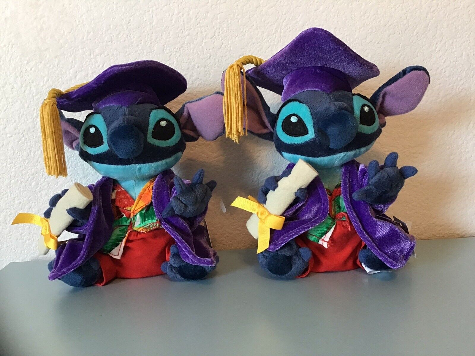 NWT Disney Lilo and Stitch Graduation Plush Diploma Purple Gown/Hat Not Dated