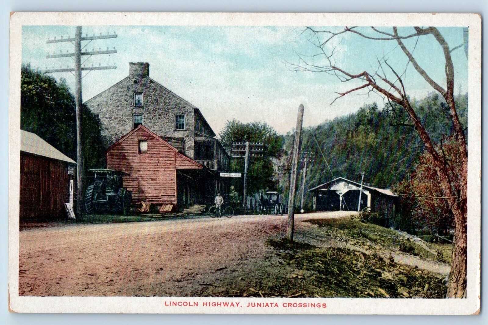 Juniata Pennsylvania Postcard Crossings Lincoln Highway Exterior Building c1910