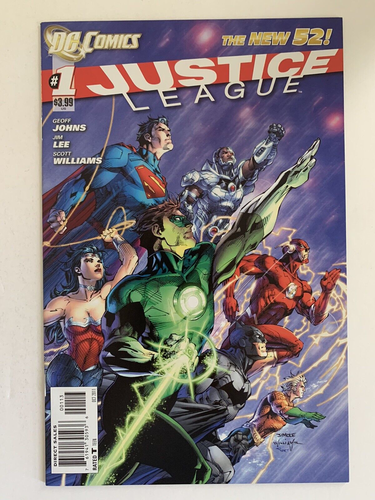 JUSTICE LEAGUE #1 9.4 NM 2011 3RD PRINT THE NEW 52 DC COMICS