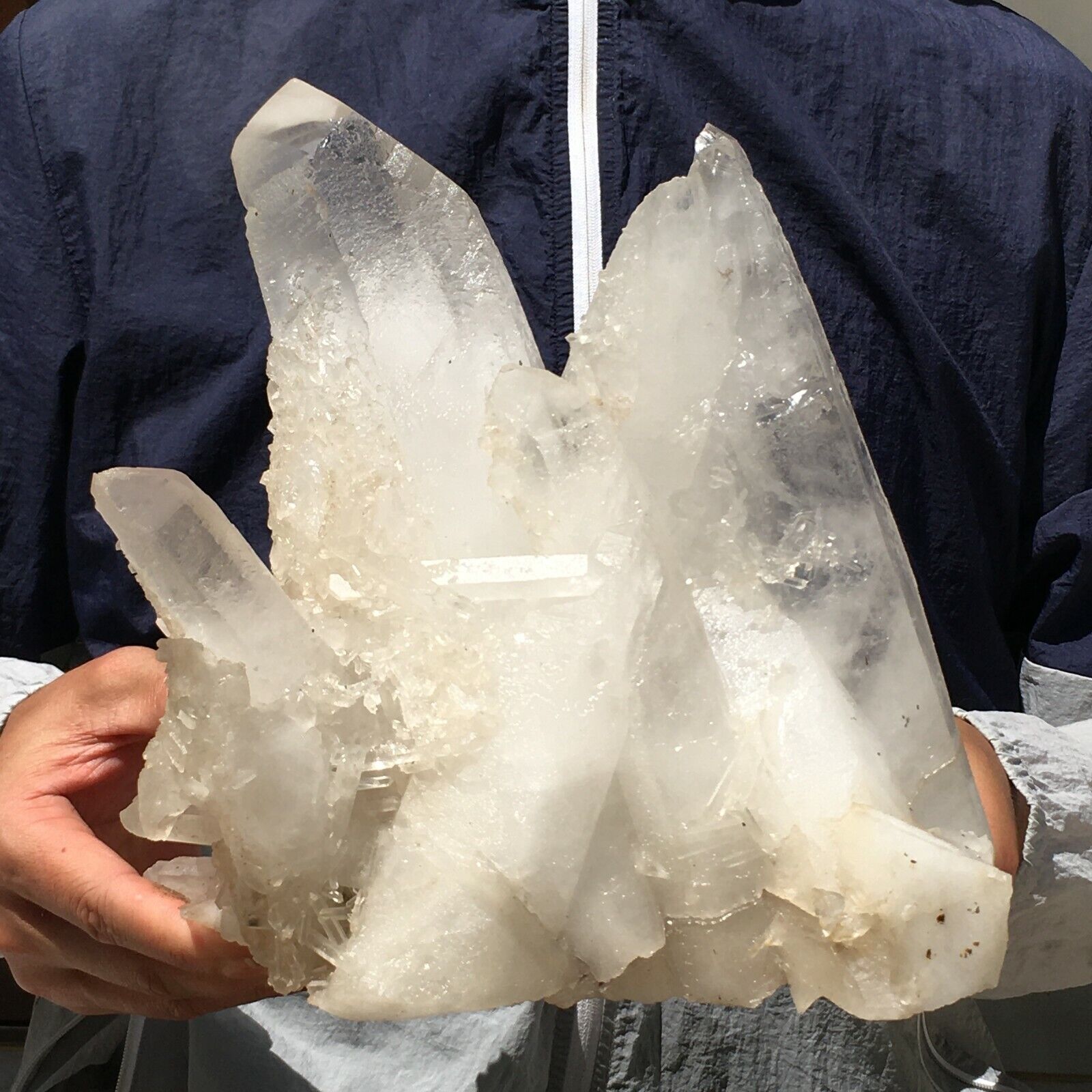 15.1lb A+++Large Himalayan Clear White Quartz Clusters / Mineralsls Healing