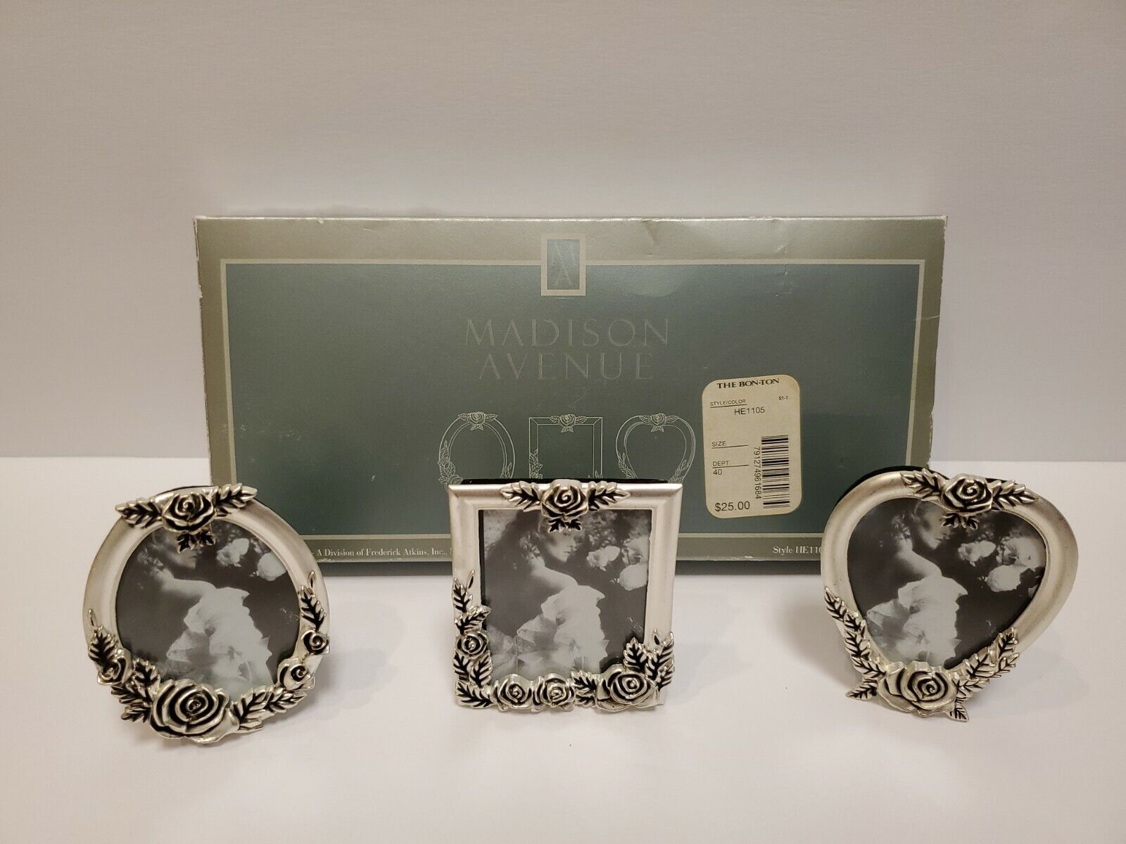 Maddison Avenue Set Of Three Mini Frames Rose Design