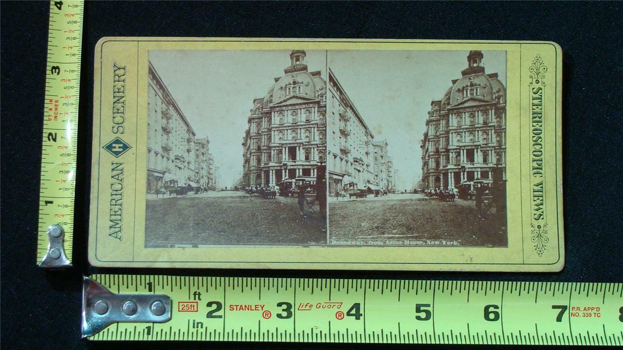 American Scenery Stereoview - Broadway from Astor House, New York, NY, c.1880's