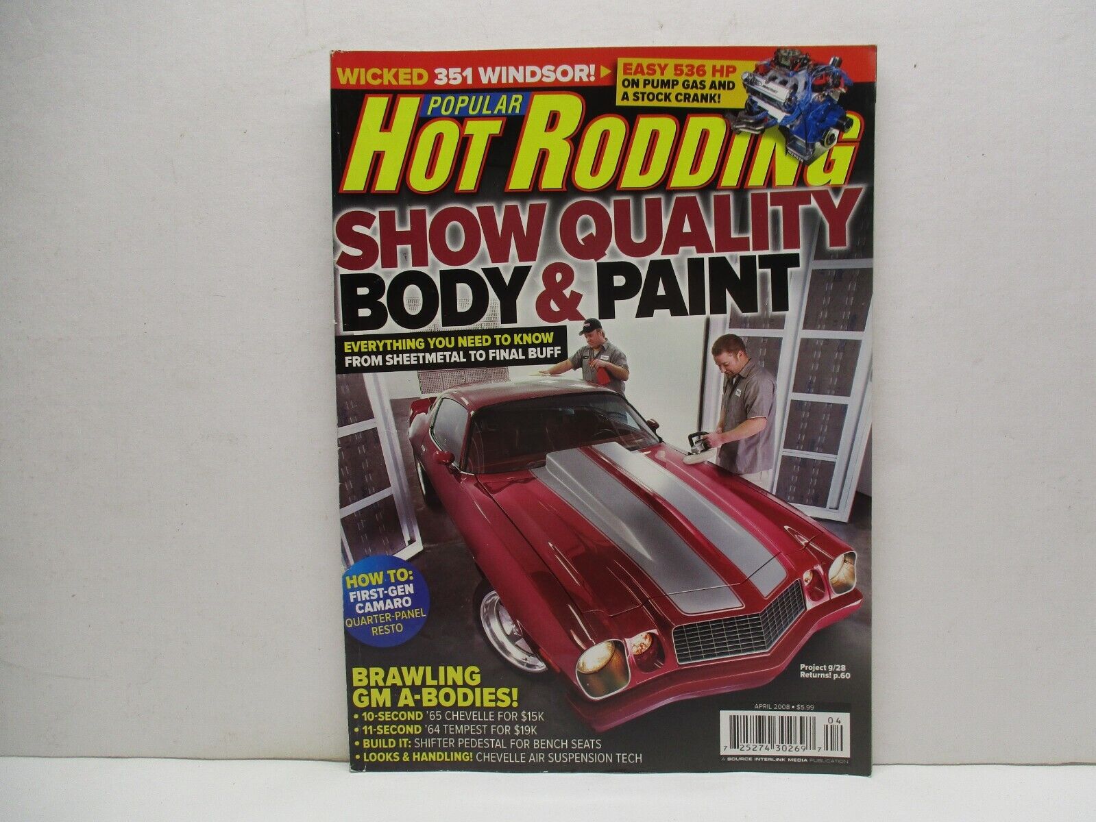 April  2008  Hot Rodding Magazine Parts Truck Car Chevy Ford Dodge Engine Camaro