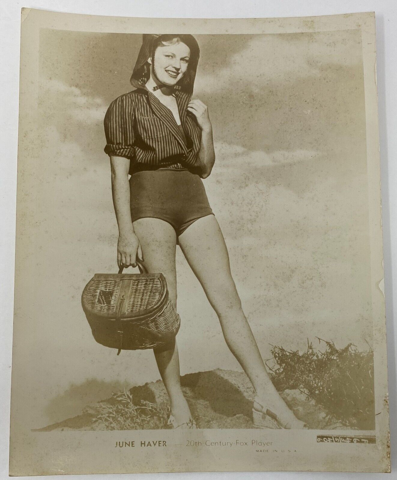 1940’s Press Photograph June Haver At Beach 8X10
