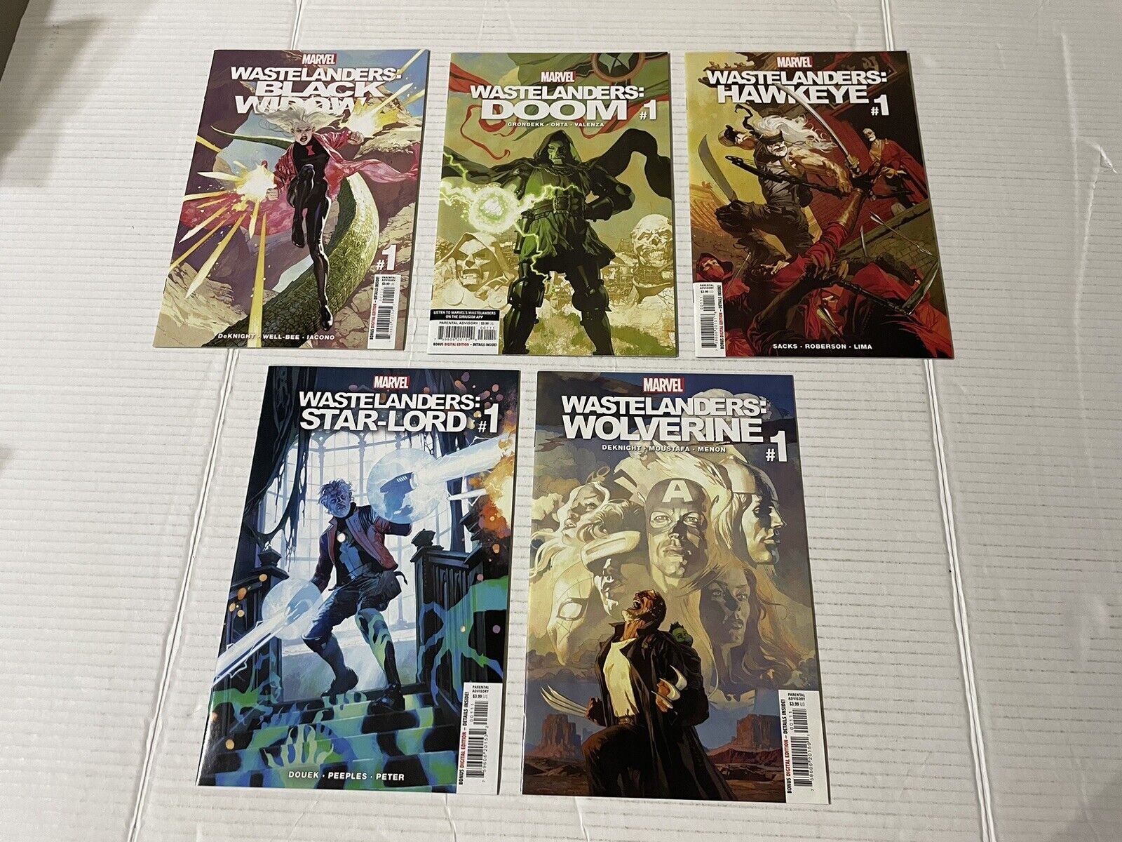 Marvel Wastelanders COMPLETE SET Wolverine Hawkeye Star-Lord Doom Black Widow