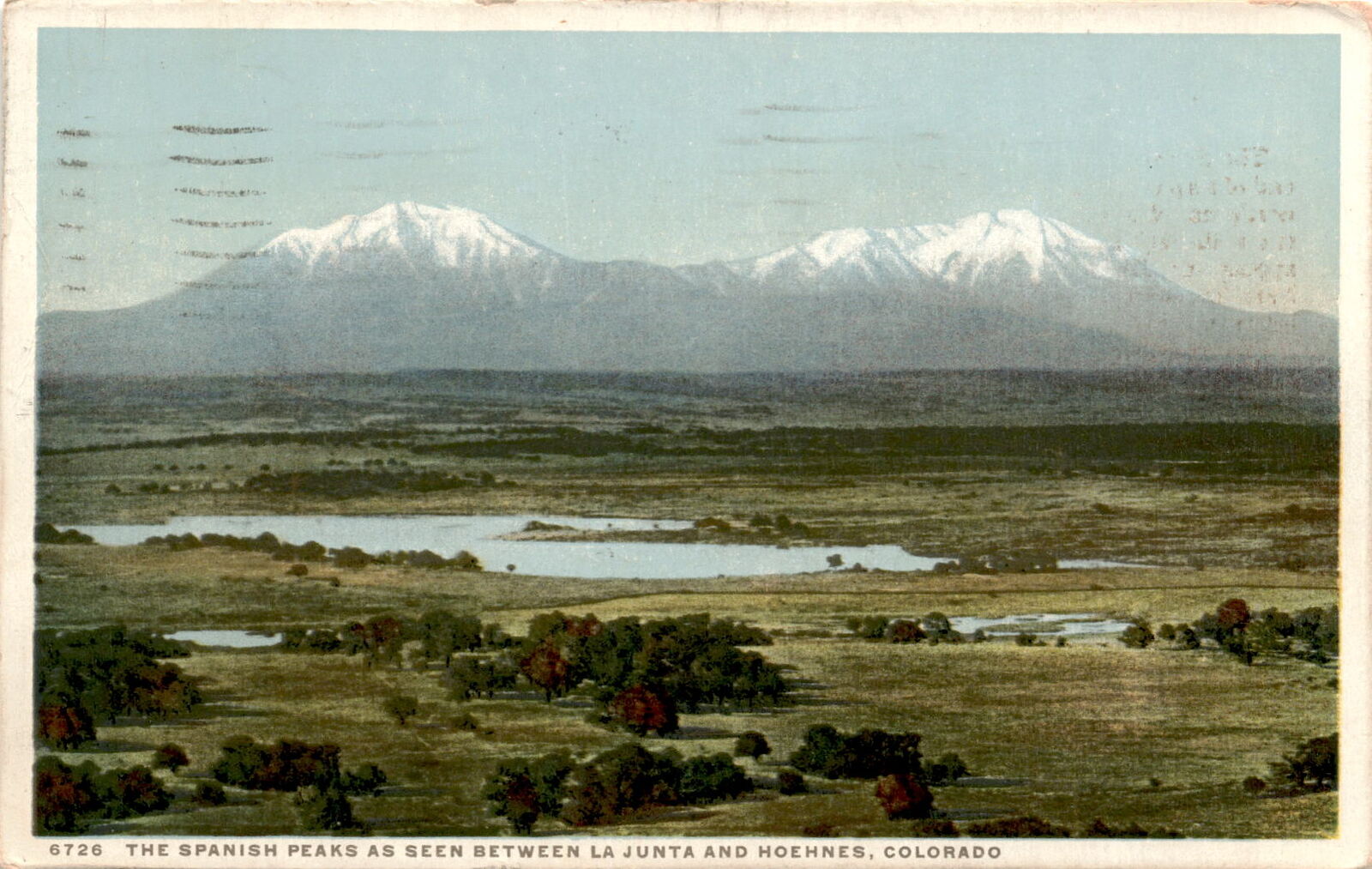 Spanish Peaks, La Junta, Hoehnes, Colorado, Culebra Range, Rockies,  Postcard