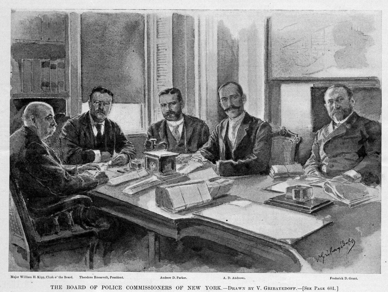 POLICE NEW YORK BOARD OF POLICE COMMISSIONERS THEODORE ROOSEVELT 1895 HISTORY