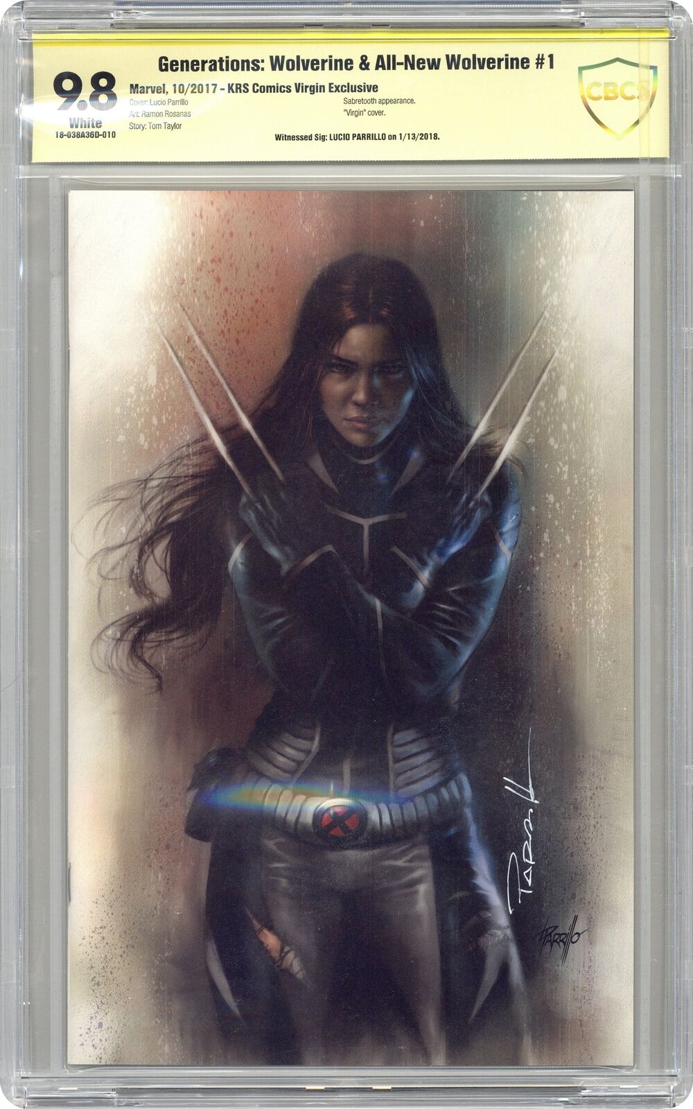 Generations Wolverine All-New Wolverine #1 Parillo KRS Virgin CBCS 9.8 SS 2017