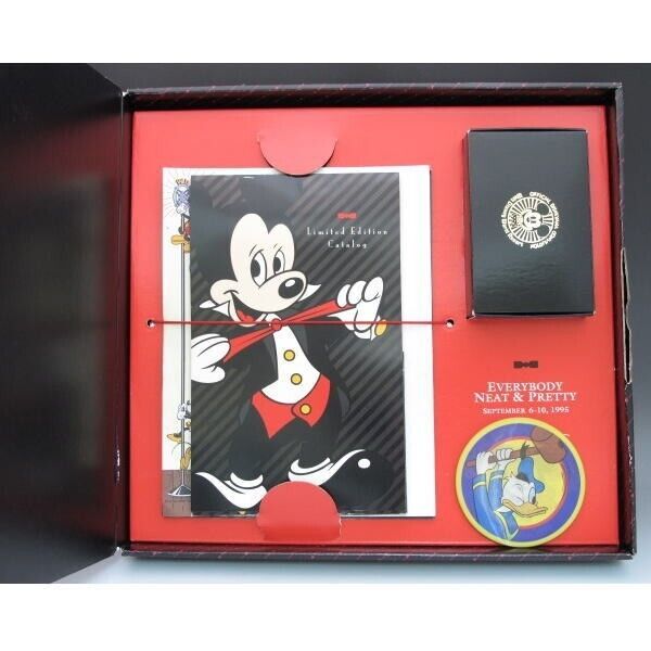 Disney 1995 Disneyana Convention Welcome Gift Box Set w/ Mickey Bow Tie Music