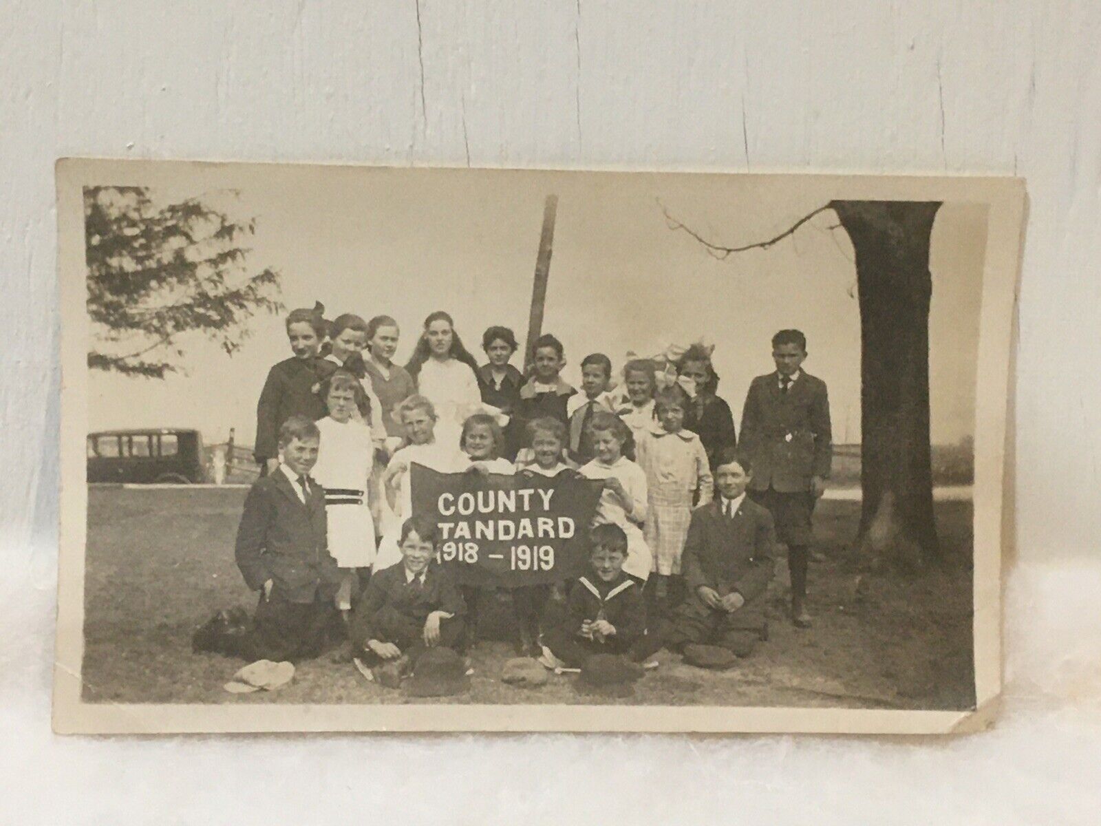 Vintage 1918-1919 County Standard School Photograph - Awesome Estate Find