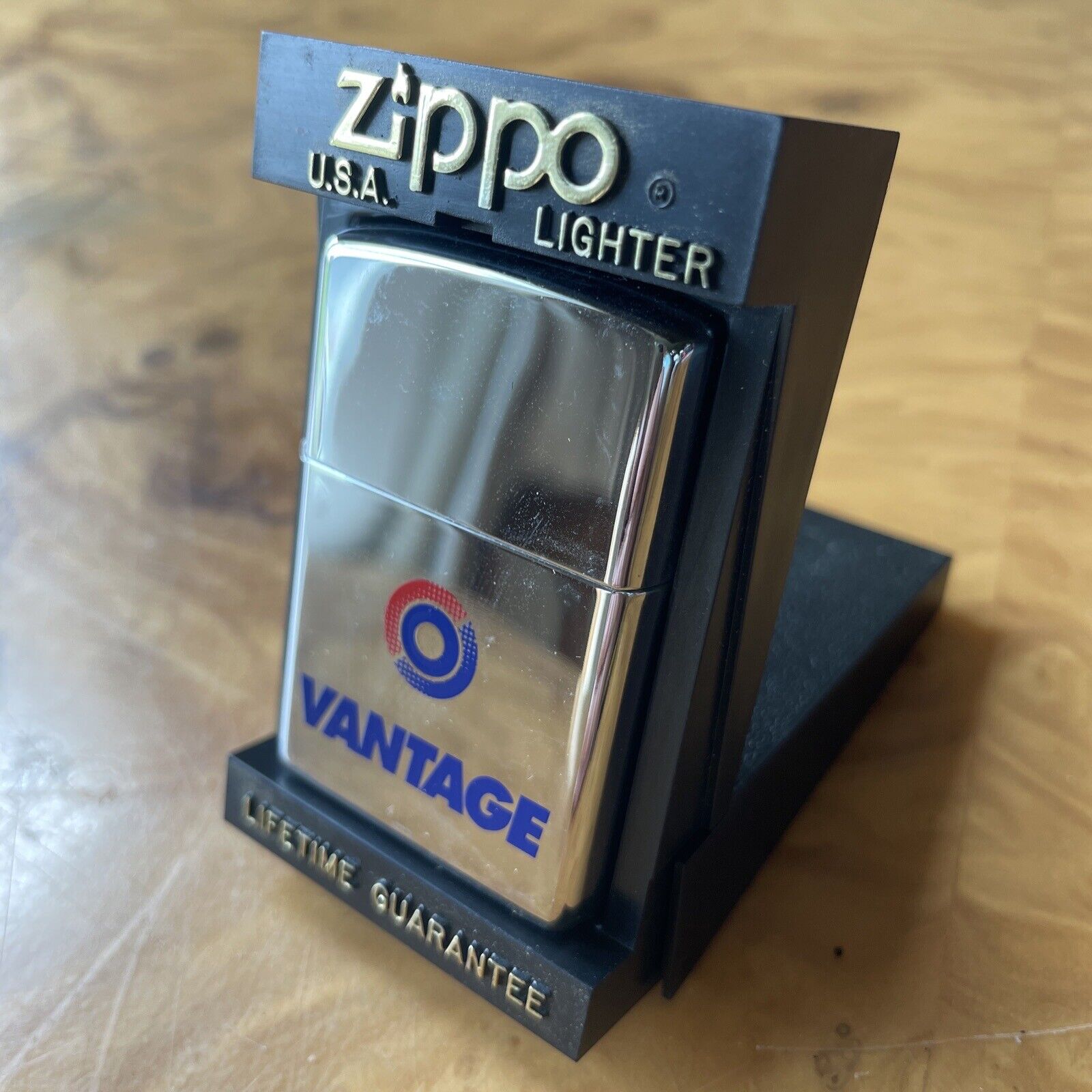 Zippo lighter VANTAGE Cigarettes 1997 New In Box Limited Edition Chrome RARE