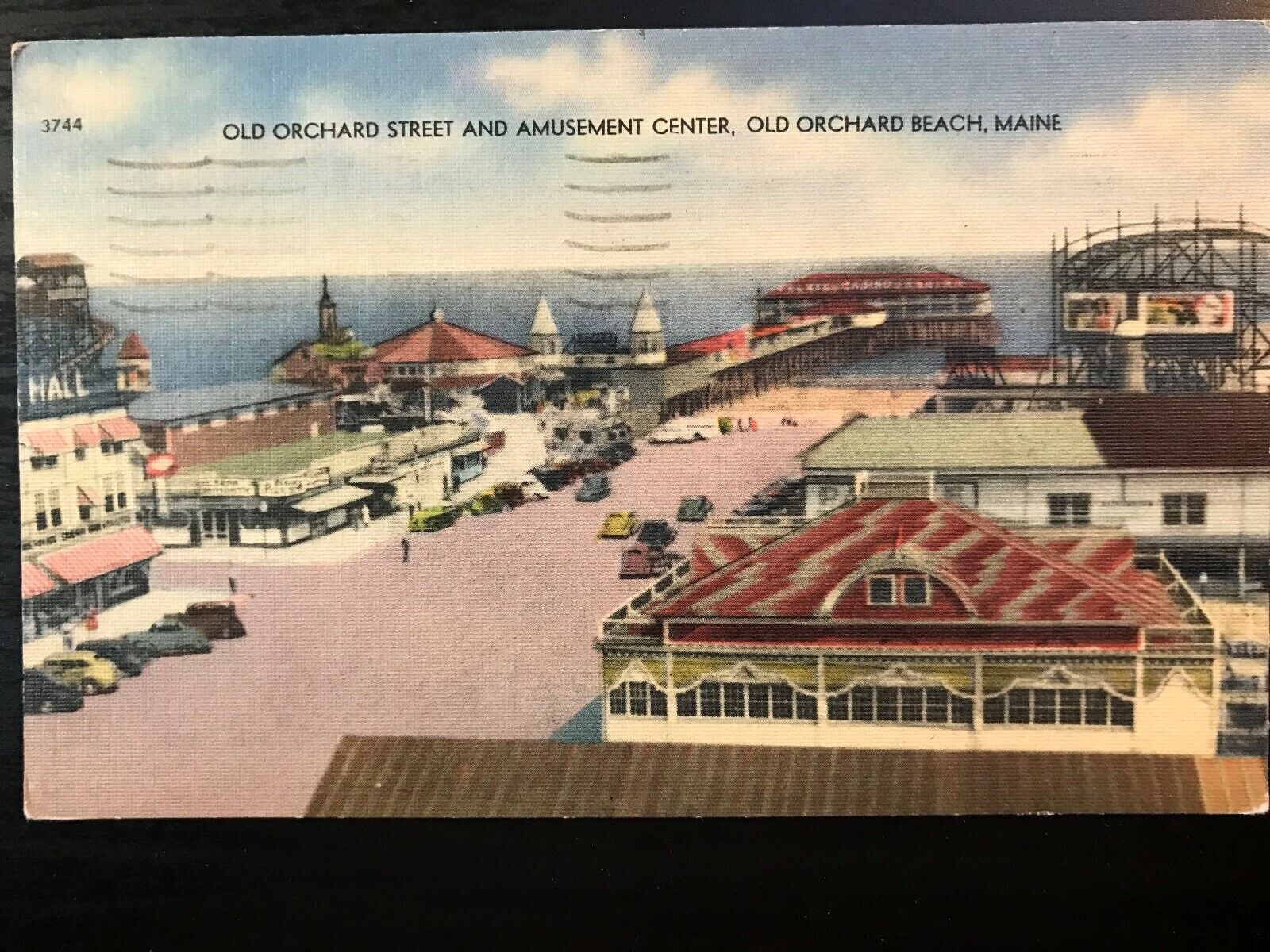 Vintage Postcard 1948 Old Orchard Street Amusement Center Old Orchard Beach ME
