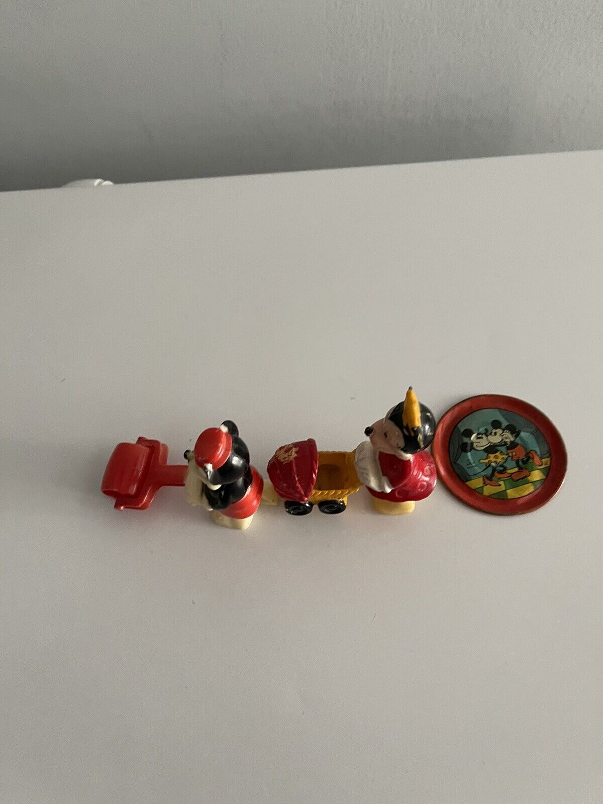 Vintage Mickey And Minnie Mouse Toys 1.Mickey Walker 2. Minnie Walker 3. Holder
