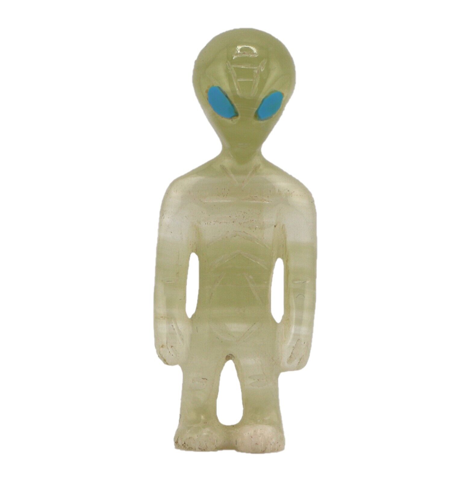 Zuni Fetish Hand-Carved Stone Grn Alien Area 51 Figurine Native NA Handmade Art