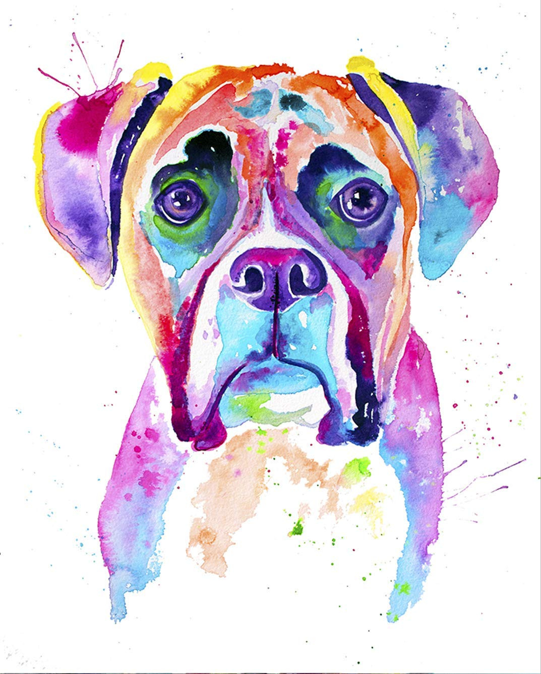 Boxer Watercolor Print, Boxer Dog, Boxer Dog Gifts, Boxer Dog Art, Boxer Paintin