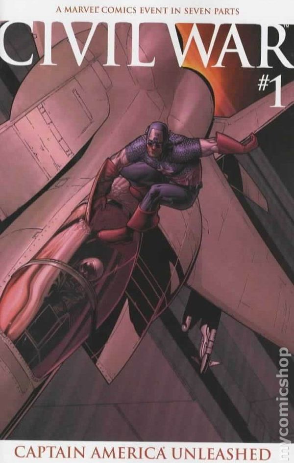 Civil War 1E Captain America Unleashed Variant 2nd Printing FN- 5.5 2006