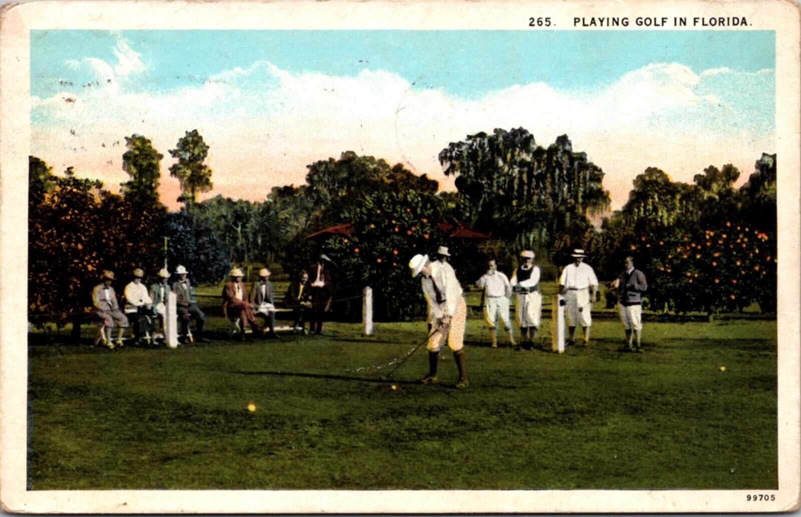 Postcard Playing Golf in Florida