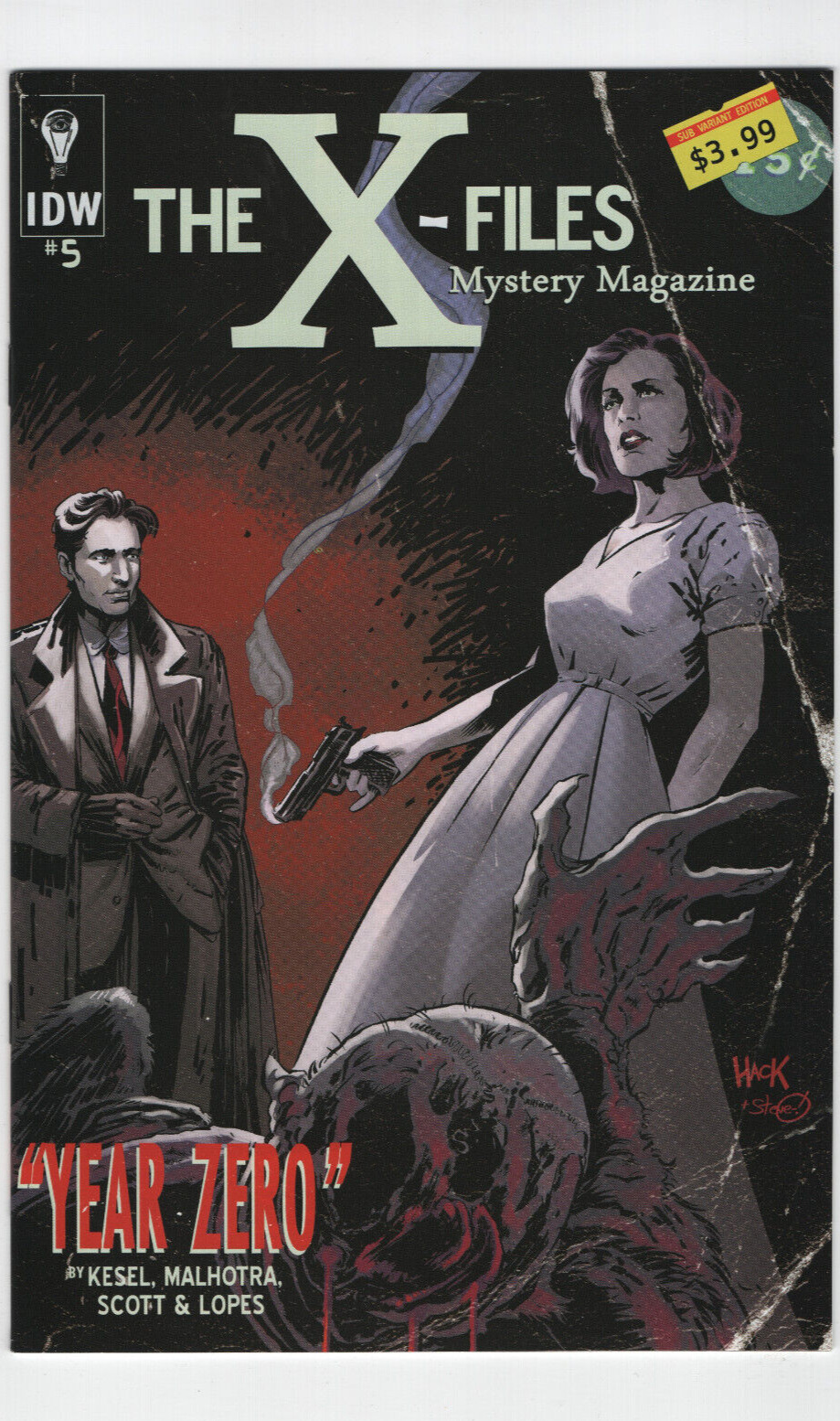 X-Files Year Zero #5 Sub Subscription Hack Smoking Gun Variant IDW Comics 2015