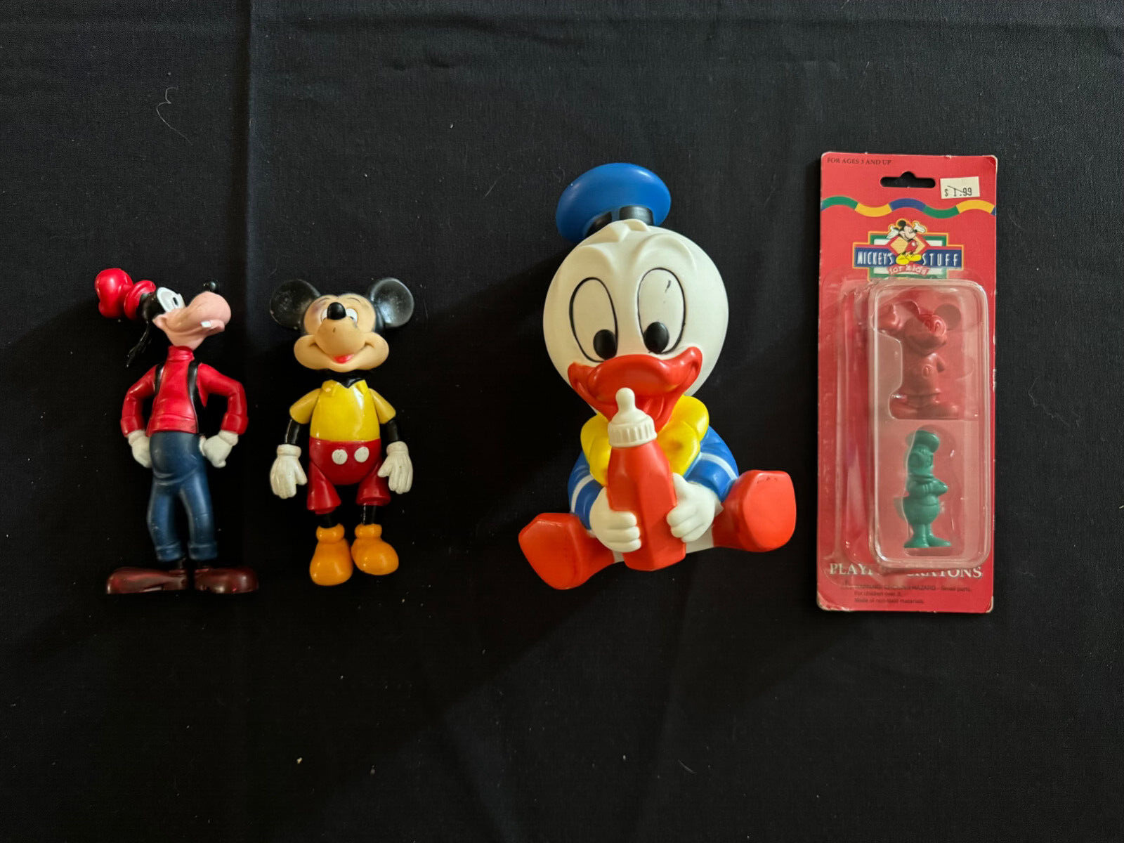Lot of Vintage Disney Toys - Mickey Mouse Donald Goofy