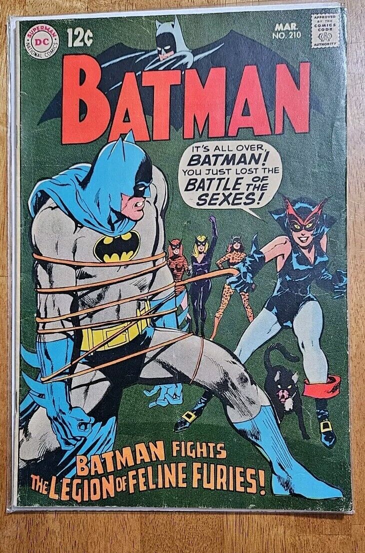 Batman #210 1969 DC Comics NEAL ADAMS CATWOMAN COVER NICE COPY