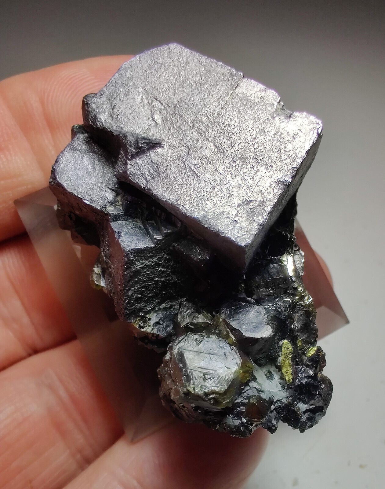 Galena, Sphalerite and Chalcopyrite crystals. Sweetwater Mine, MO. 5 cm. Video