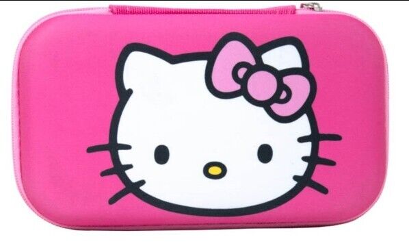 Sanrio Hello Kitty Pink Molded Pencil Box Pencil Bag Zipper Cosmetic Pouch Pen B