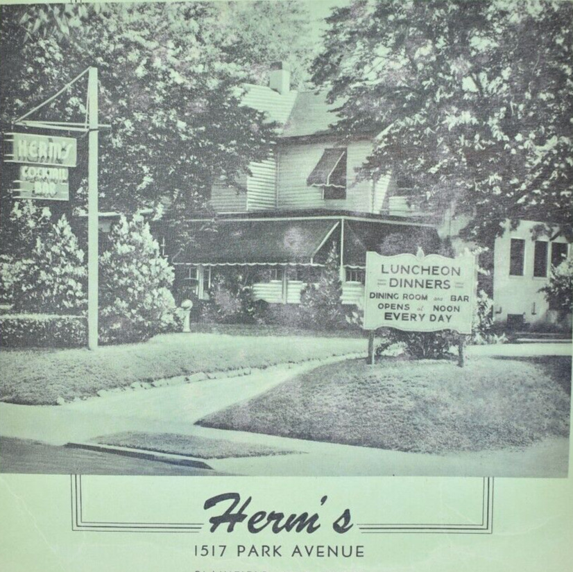 1960s Herm\'s Restaurant Cocktail Lounge Menu Plainfield Park Avenue New Jersey 2